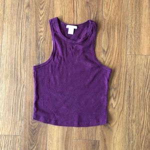 Maroon Racer Back Crop Top